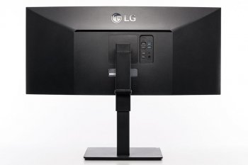 LG 35BN77C-B Ansicht hinten in der höchsten Stellung