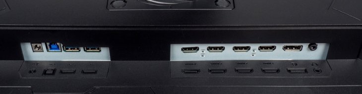 Der Asus VG28UQL1A hat eine reichhaltige Auswahl an Schnittstellen