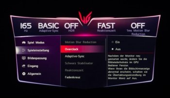 Das Spieleinstellungsmenü im OSD wurde um zwei Tools erweitert 