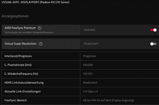 FreeSync von 48 bis 144 Hz