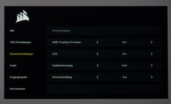 OSD: Systemeinstellungsmenü