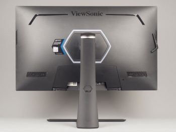 ViewSonic XG320Q in der höchsten Stellung von hinten