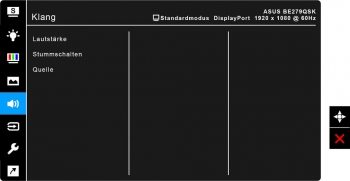 OSD: Lautstärke-Regelung (Screenshot: ASUS-Handbuch)