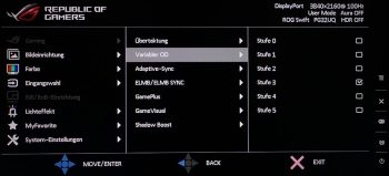 OSD Gaming: Umfangreiche Optionen für Gamer