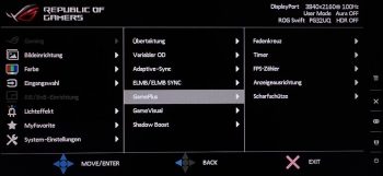 OSD GamePlus: Zusatzfunktionen für optimiertes Gaming