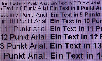Darstellung von Schrift bei nativer Auflösung
