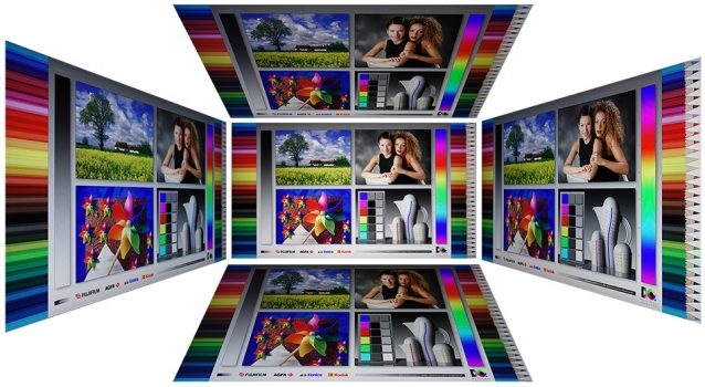 Blickwinkeltest der Farbwerte vom IPS-Panel des ViewSonic XG251G
