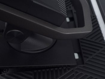 Monitor-Arm und Display werden über einen Schnellverschluss verbunden