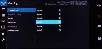 OSD Gaming: Umfangreiche Optionen speziell für Gamer