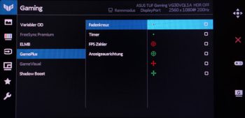OSD GamePlus: Hilfreiche Zusatzfunktionen fürs Gaming