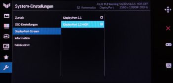 OSD System-Einstellungen: Weitere Optionen sind hier zu finden