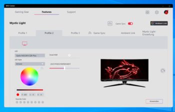 Software: „Mystic Light“ steuert die rückseitige LED-Beleuchtung