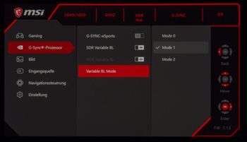 OSD: Kategorie „G-Sync-Prozessor“