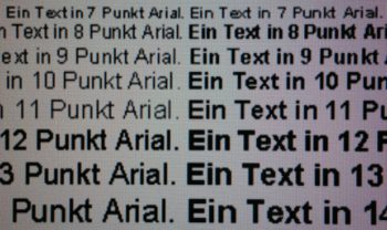 Darstellung von Schrift bei Full-HD-Auflösung und Schärfe 5