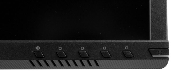Mechanische Tasten des Monitors auf dem Frontrahmen