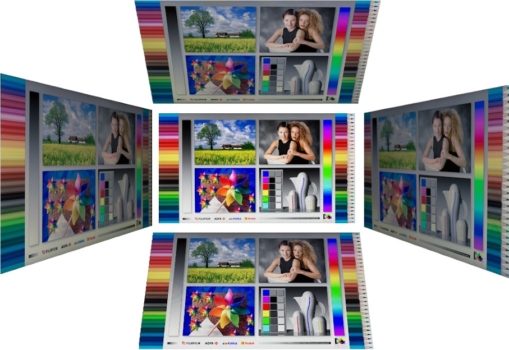Horizontale und vertikale Blickwinkel des MVA-Panels 