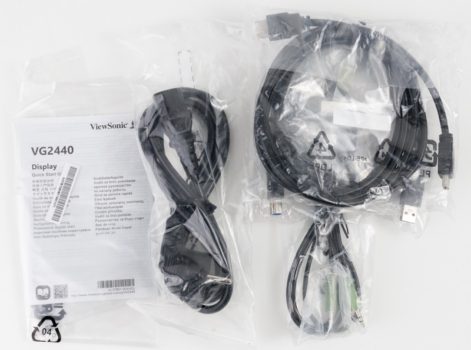 Lieferumfang des ViewSonic VG2440