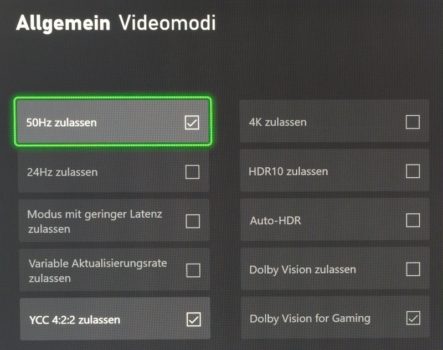 Kaum Optionen auf einer Xbox Series X