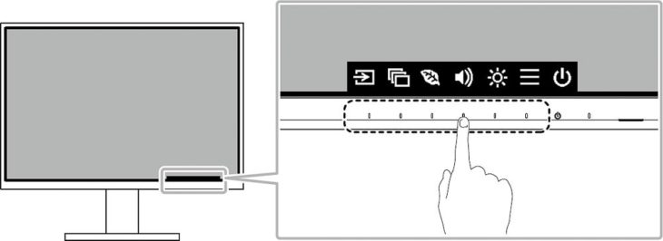 OSD: Menü-Einstieg und Schnellauswahl (Screenshot: EIZO-Handbuch)