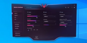 Bildschirmeinstellungen über OnScreen-Control