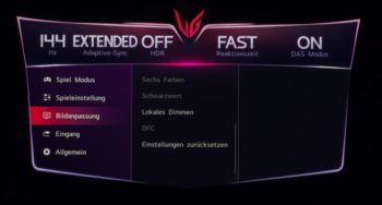 … enthält die grundlegenden Bildeinstellungen