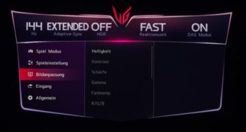 OSD: Die Kategorie „Bildanpassung“ …