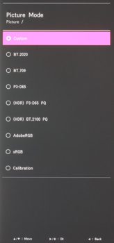 Menü (OSD): Picture Mode