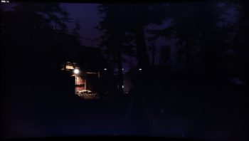 Dunkle Spielszene mit Night Vision auf "Aus"