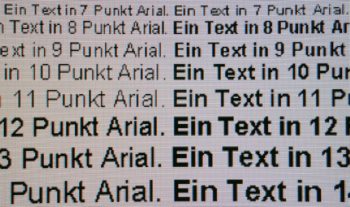 Darstellung von Schrift bei Full-HD-Auflösung und Schärfe 5