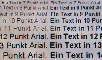 Darstellung von Schrift bei nativer Auflösung