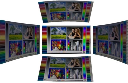 Horizontale und vertikale Blickwinkel vom VA-Panel des ViewSonic VX2418C