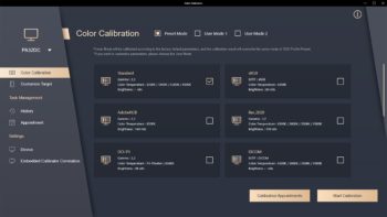 ProArt-Calibration-Software: Kalibration Farbmodi