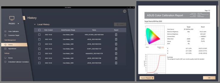 ProArt-Calibration-Software: Einfache Validierungsfunktion