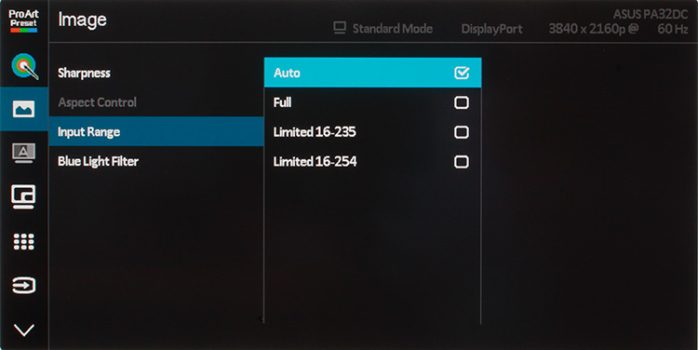 OSD: Input Range