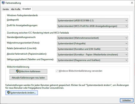 Windows-Bildschirmkalibrierung