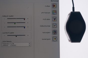 Test maximale Leuchtdichte