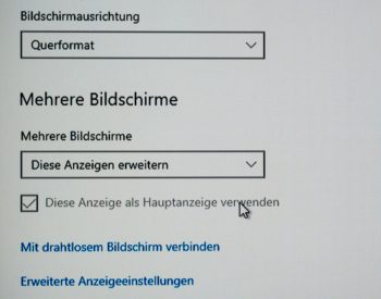 Textwiedergabe 1280 x 720 mit Option „Superscharf“
