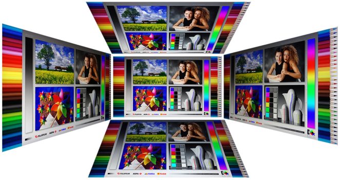 Blickwinkeltest der Farbwerte vom IPS-Panel des BenQ PD2705U
