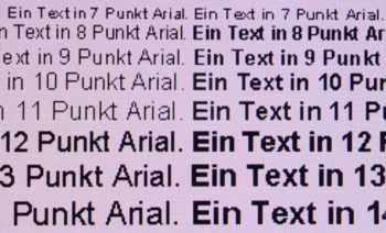 Darstellung von Schrift bei Full-HD-Auflösung und Schärfe 10