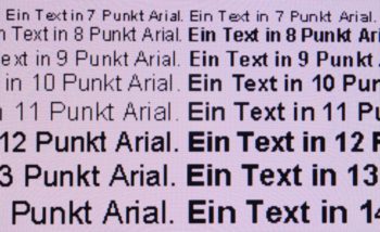 Darstellung von Schrift bei Full-HD-Auflösung und Schärfe 5