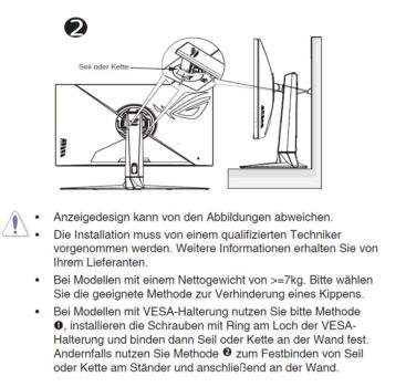 Sicherheitshinweis (aus dem ASUS-Handbuch)