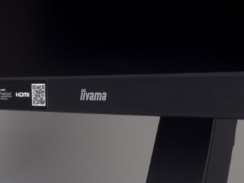 Herstellerlogo mittig unten auf dem Monitorrahmens