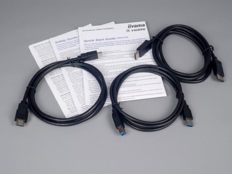Alle notwendigen Kabel befinden sich im Lieferumfang des Iiyama GB2790QSU-B1