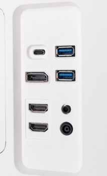 Monitoranschlüsse: 2 x HDMI, 1 x DisplayPort, 1 x Audio, 1 x USB-C und 2 x USB 3.0