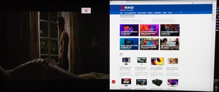 Blu-ray-Player und Windows-Rechner nebeneinander