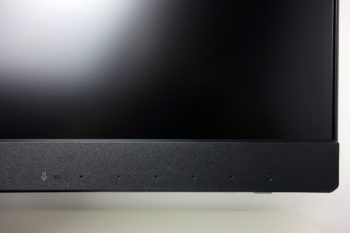Beschriftung der Bedientasten auf dem Monitorrahmen