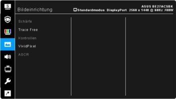 OSD: Bildeinrichtung (Quelle: ASUS-Handbuch)