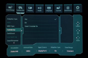 OSD Fadenkreuz: Mit Smart Crosshair wird automatisch die optimale Farbe eingestellt