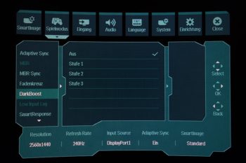 OSD DarkBoost: Optimierung der Schwarzstufendarstellung