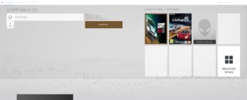 Startbild der Software mit Bibliothek